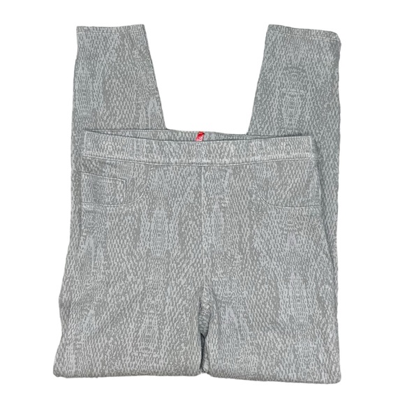 ⭐️ SPANX Grey Patterned Jean-ish Ankle Skinny Slimming Contouring Jeans - Picture 2 of 7